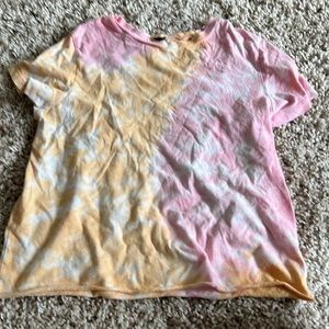 tie dye cropped tee womens XS